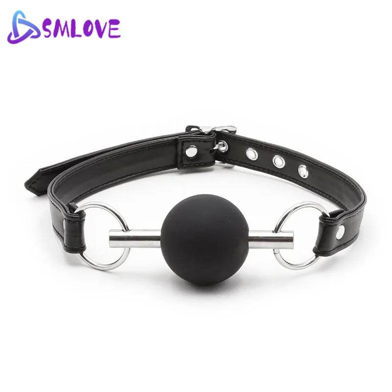SMLOVE открытый рот кляп шар дышащий мягкий силиконовый мяч фетиш бдсм бондаж секс