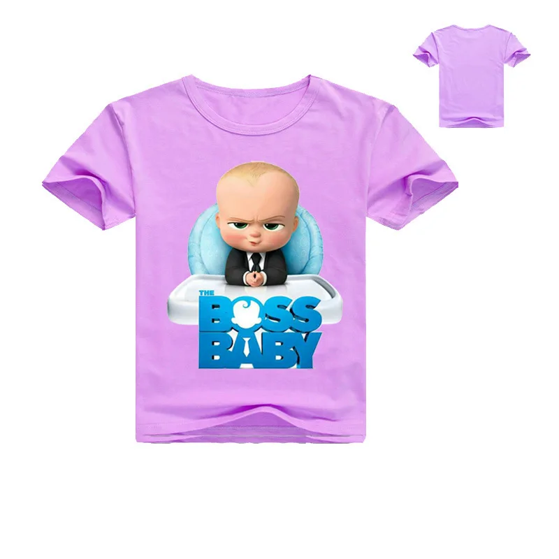 DLF От 2 до 16 лет модная Boss Baby (Я люблю свою семью) Детские футболки для девочек милая верхняя одежда с