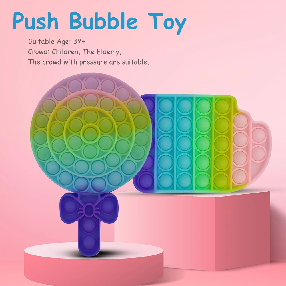 Juguete antiestr&eacute;s que brilla en la oscuridad para ni&ntilde;os, juguete sensorial para aliviar el estr&eacute;s, con burbujas, fluorescencia luminosa-1