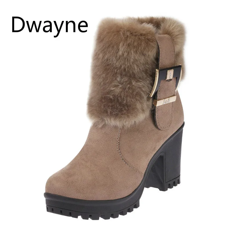 Dwayne 2018 г. Новые женские ботинки зимние уличные теплые на меху водонепроницаемые