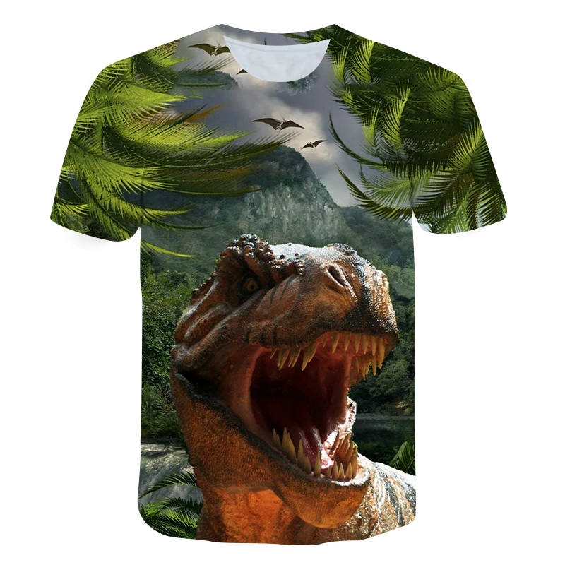 

Cool Cartoon Dinosaur Tee Shirt Printed Jurassic World T Shirt Boy/Girl Dino Tshirt Harajuku Tops Jurassic Park Kids Tops
