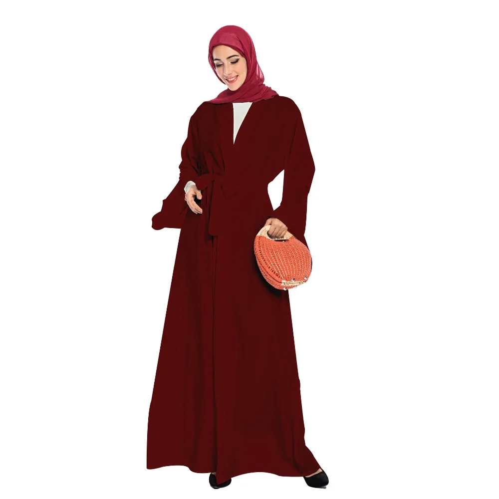 Элегантное мусульманское Открытое платье abaya Макси кардиган кимоно для вечеринок длинные халаты Jubah Ближний Восток Eid Рамадан Арабский исламский
