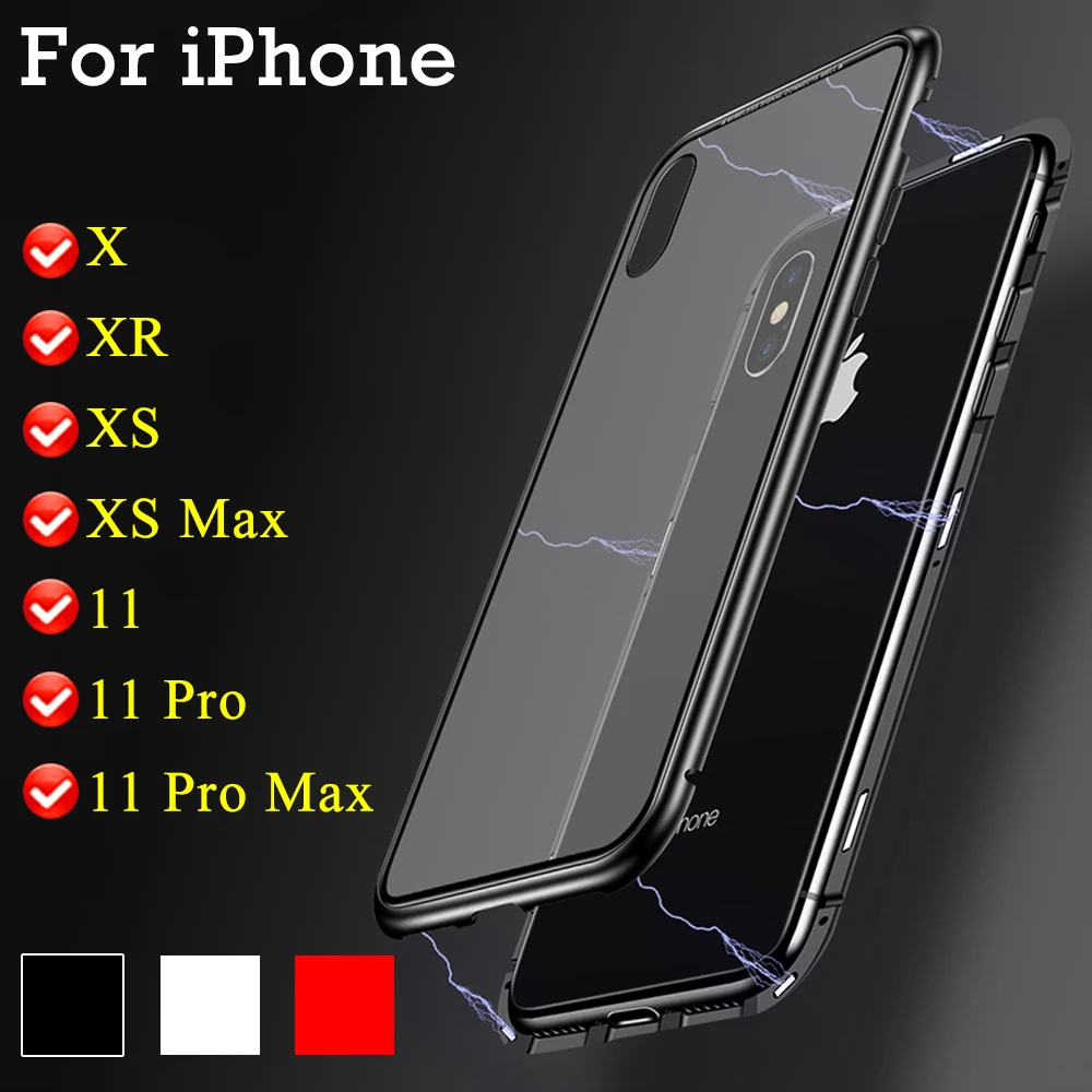 Magnetic adsorption i phone 11Pro case on for iPhone11 Pro Max X XS XR cover iphone11 10 r 11promax aifon conque bumper magnet |