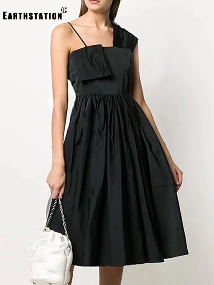 Женское плиссированное платье на одно плечо с поясом|Женские платья| |