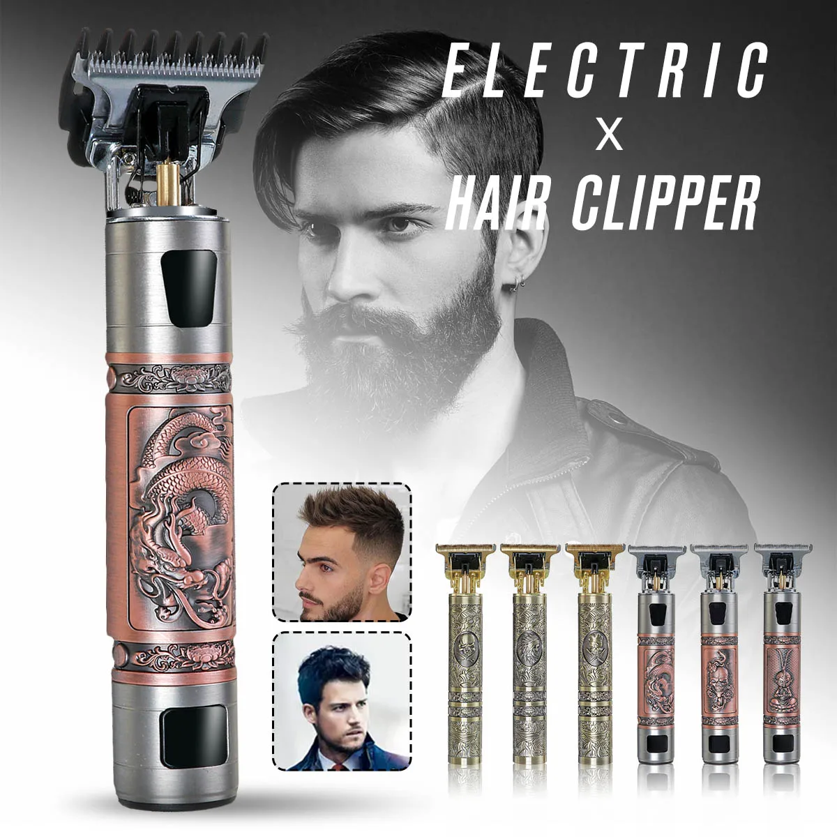 

USB Electric Hair Clipper Rechargeable Shaver Beard Trimmer Professional Men Hair Cutting Machine Beard Barber Hair Cut