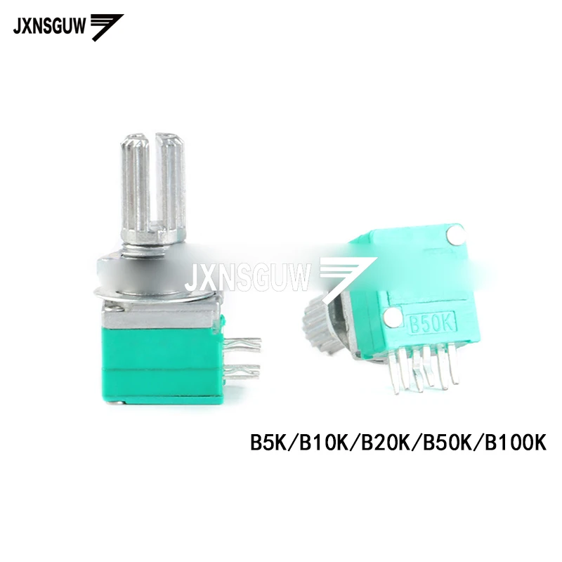 

10PCS RK097G double B5K/10K/20K/50K Audio/power amplifier/sealed potentiometer 6 feet 5K 10K 20K 50K