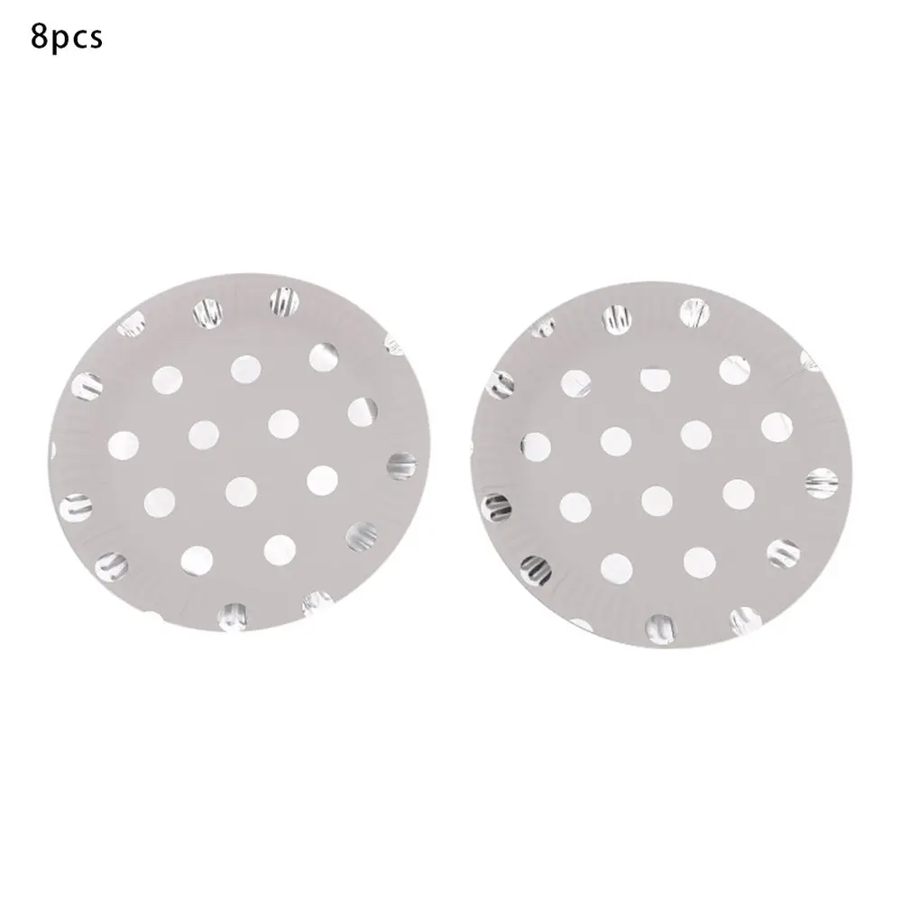 7 дюймов вечерние горячее тиснение серебро посуда тарелка Свадебный на день