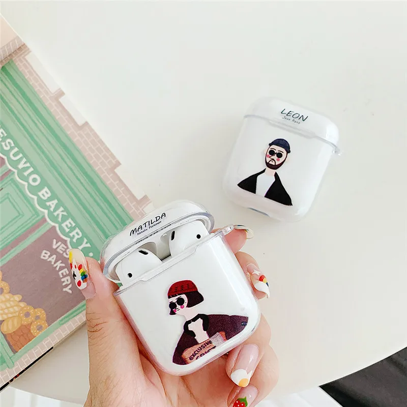 Роскошный чехол для наушников с прозрачной статуей Airpods Leon Matilda s аксессуары