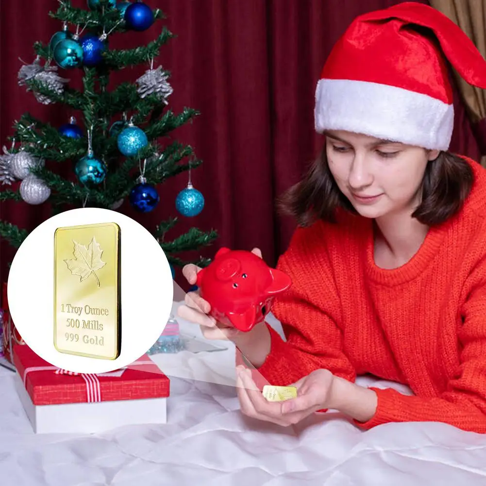 Rectangular Coins Commemorative Coin 2021 Maple Leaf Canadian Gold For Souvenir Decoration Gift Collection | Дом и сад