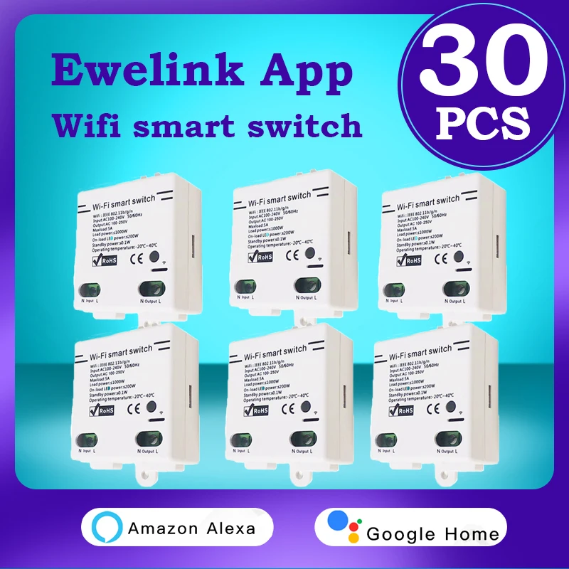 

EWelink WIFI Smart Switch Wireless Remote Control 100-250V WiFi Smart Home Modified Switch Compatible With Amazon Echo Google
