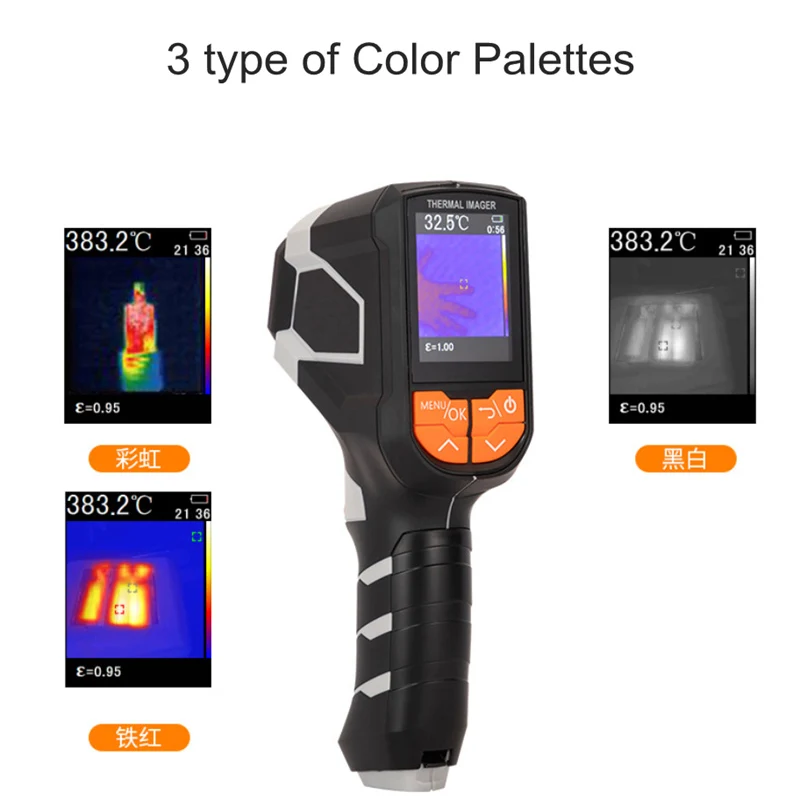 Тепловизионная камера инфракрасное разрешение изображения цветной ЖК-экран USB