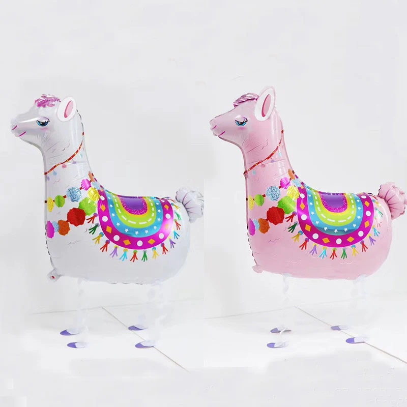 Новый мультфильм лама alpacos Домашние животные фольга Воздушные шары ходячие