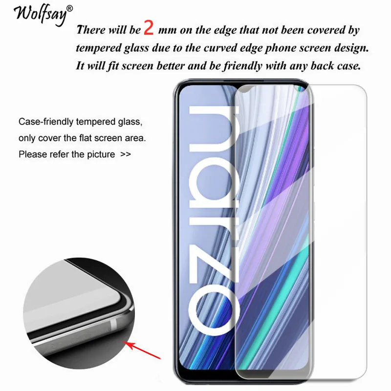 9h screen protector for realme narzo 30a glass for realme narzo 30 tempered glass full glue protective camera film for narzo 30 free global shipping
