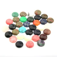 12 25mm natural semi precious stone cabochons 14 colors for choice round shape diy for ring face nail accessories stone patch