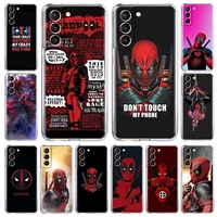 deadpool dead pool claer tpu phone case for samsung galaxy s21 ultra s20fe s21fe s10 s10e s9 plus silicone back cover coque capa