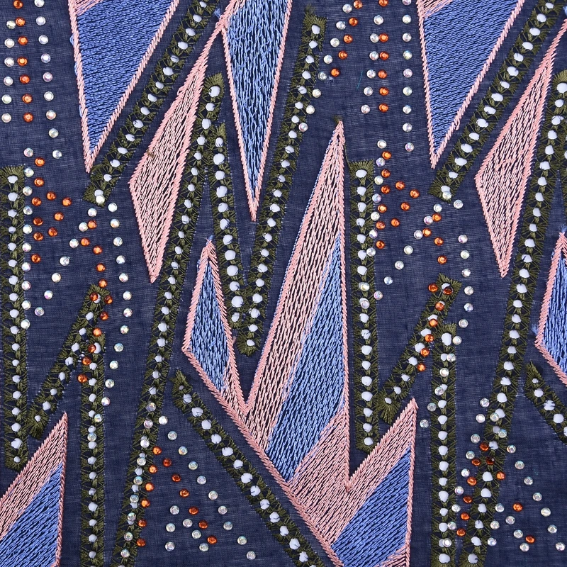 Камнями африканская швейцарская вуаль кружева в швейцарском стиле высокого