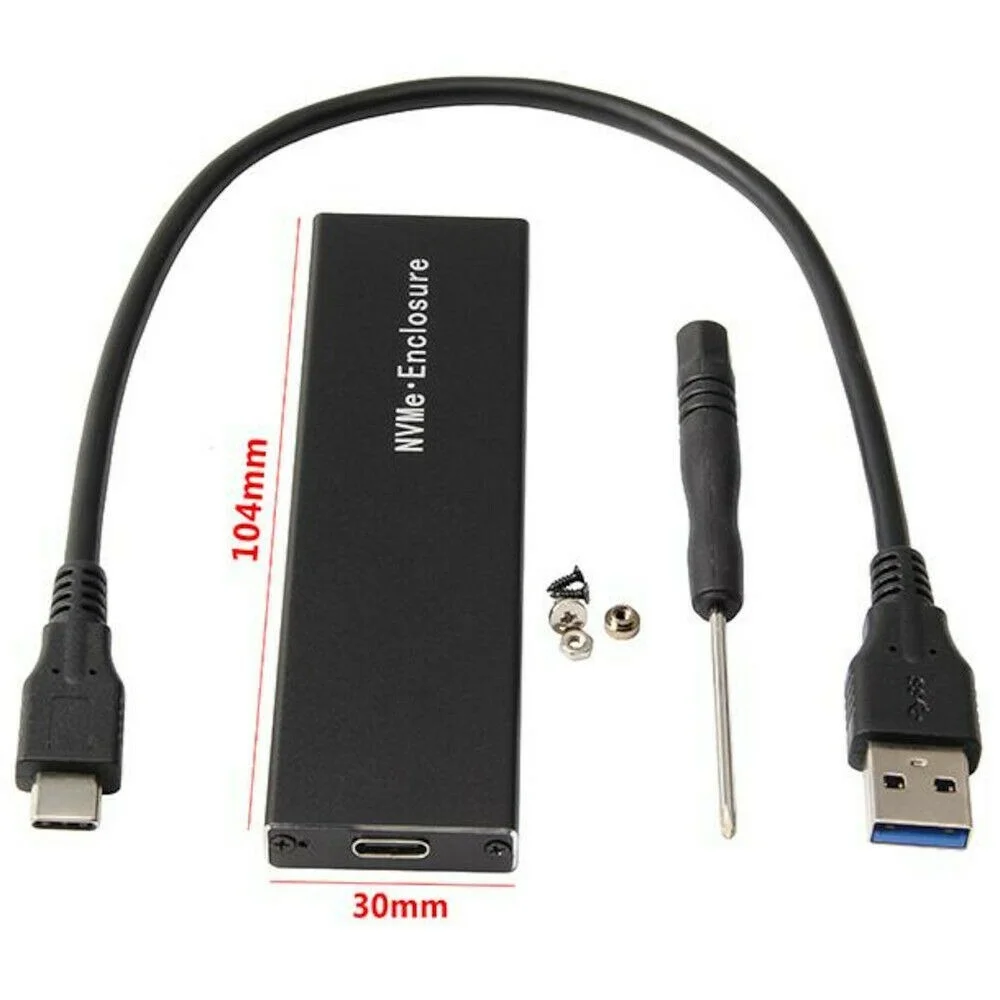 

10Gbps M.2 NVMe USB 3.1 SSD Enclosure Type C External Drive Case RTL9210