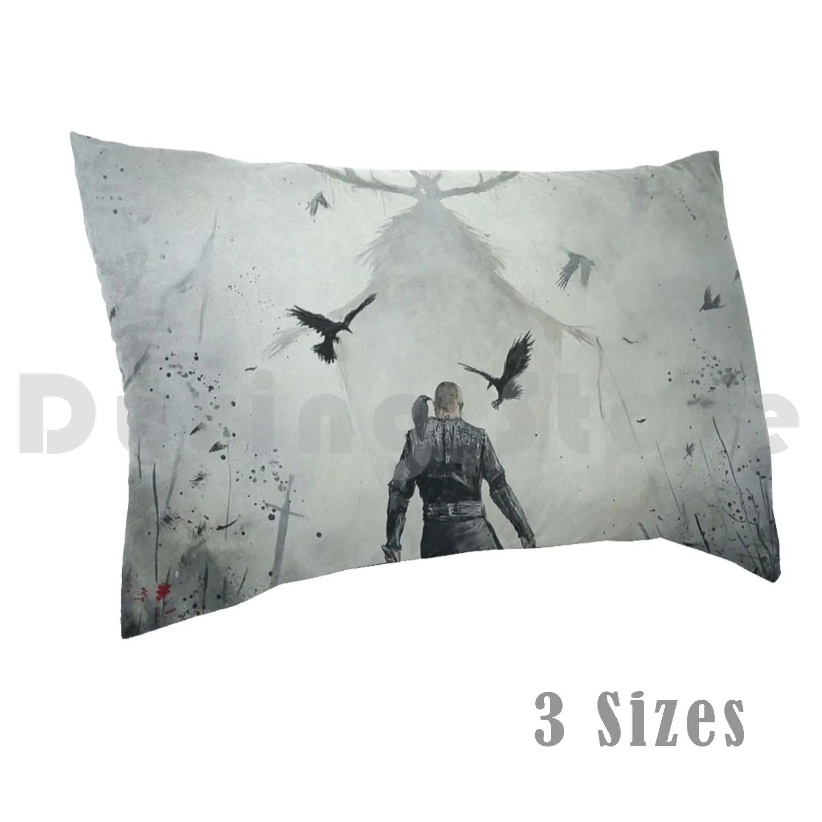 

Vikings " Ragnar Lodbrok " Pillow Case Printed 50x75 Vikings Ragnar Lodbrok Male War Movie Battle Series Tv