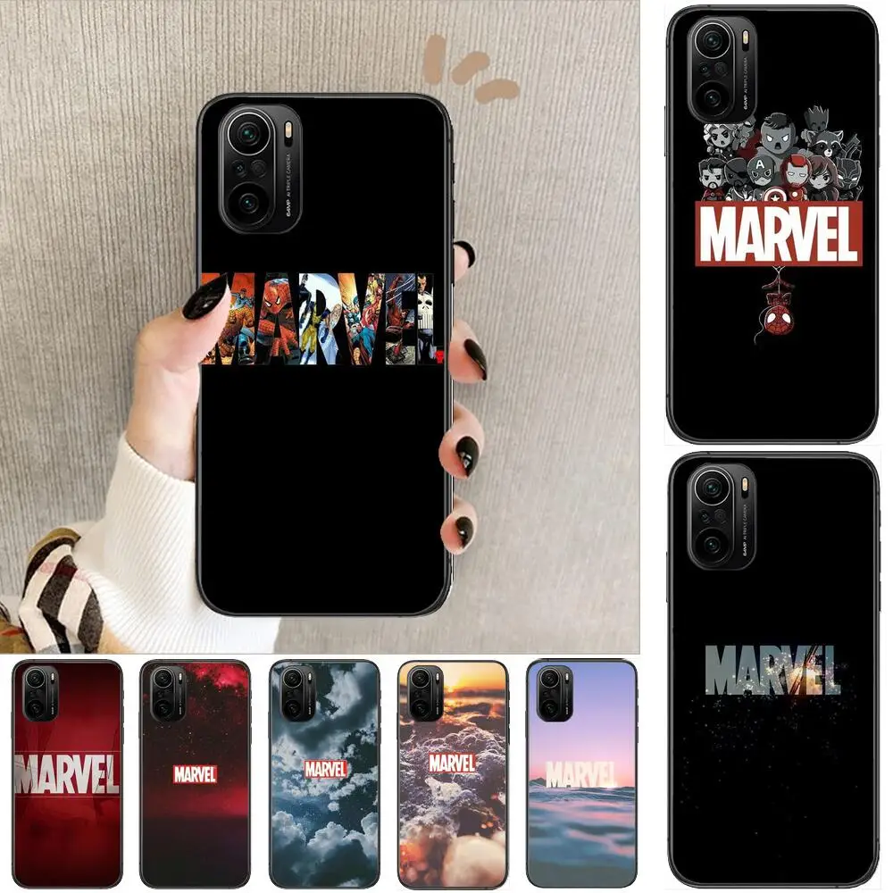 

Marvel Logo Avengers Phone Case For xiaomi redmi POCO F1 F2 F3 X3 Pro M3 9C 10T Lite NFC Black Cover Silicone Back Prett mi 10 u