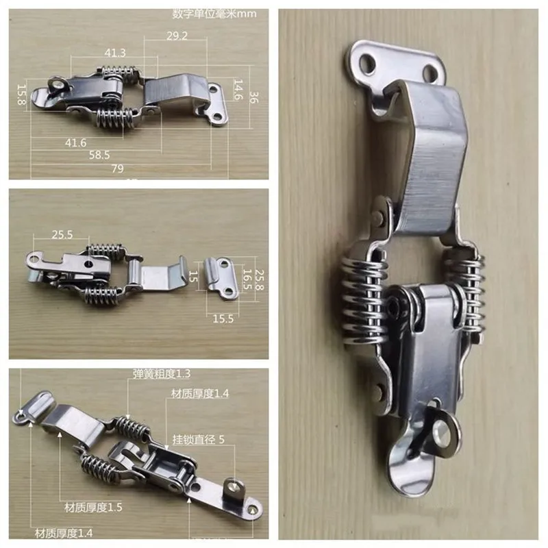 Двойная пружинная защелка из нержавеющей стали для груди переключатель коробка