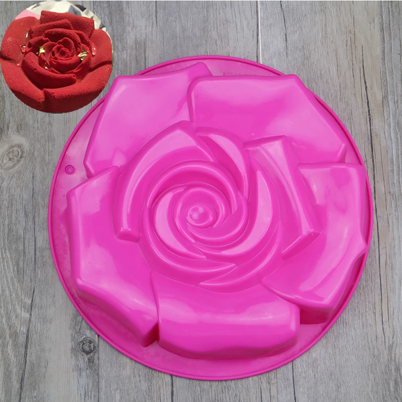 

Rose Flower Silicone Cake Baking Tin Mold Nonstick Bakeware Pan Chocolate Mould
