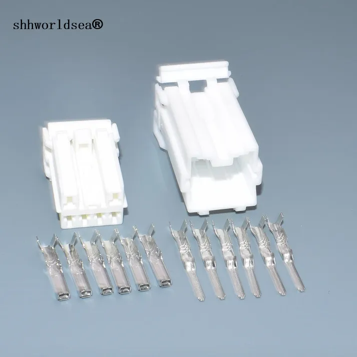 Shhworldsea 6-контактный разъем 2,2 мм, автоматический Электрический штекер, жгут проводов, негерметичный разъем, штекер MG620401 MG610398 7122-8365 7123-8365