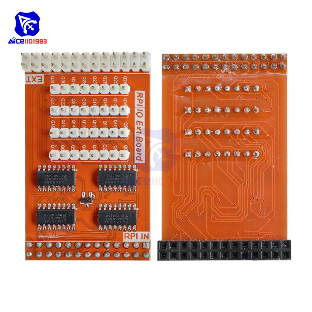 Модуль расширения diymore GPIO 8 битная плата ввода и вывода IO для Raspberry Pi|Интегральные