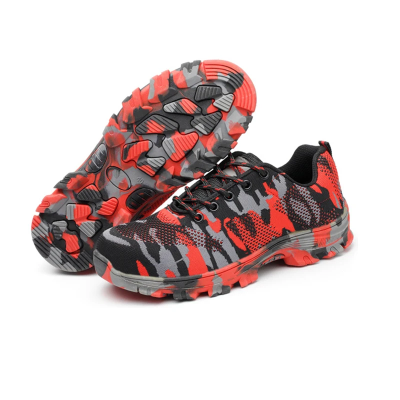 Мужские часы со стальной носок рабочая обувь на каждый день Дышащие уличные