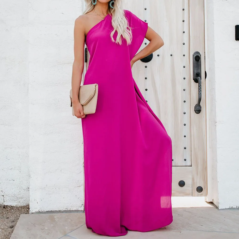 Женское летнее платье с рукавом летучая мышь и разрезом|Женские платья| |