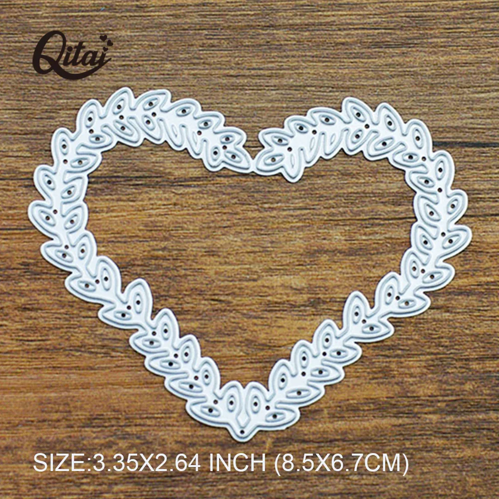 QITAI Hearts and Arrows Metal cutting dies words Love/Hello/Dream/Thank you DIY Scrapbooking card craft Creative Decoration D202|Вырубные