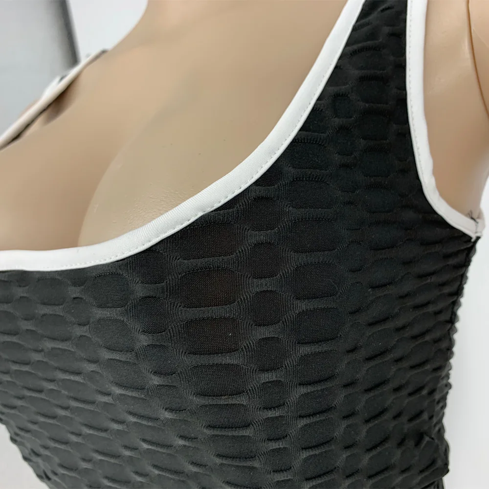 

2021 Vogue Sexy Tops For Women Fitness Bustier Strappy Skinny T-Shirt Girl Dance Elastic Bodycon Playsuits Fashion Casual Rompe