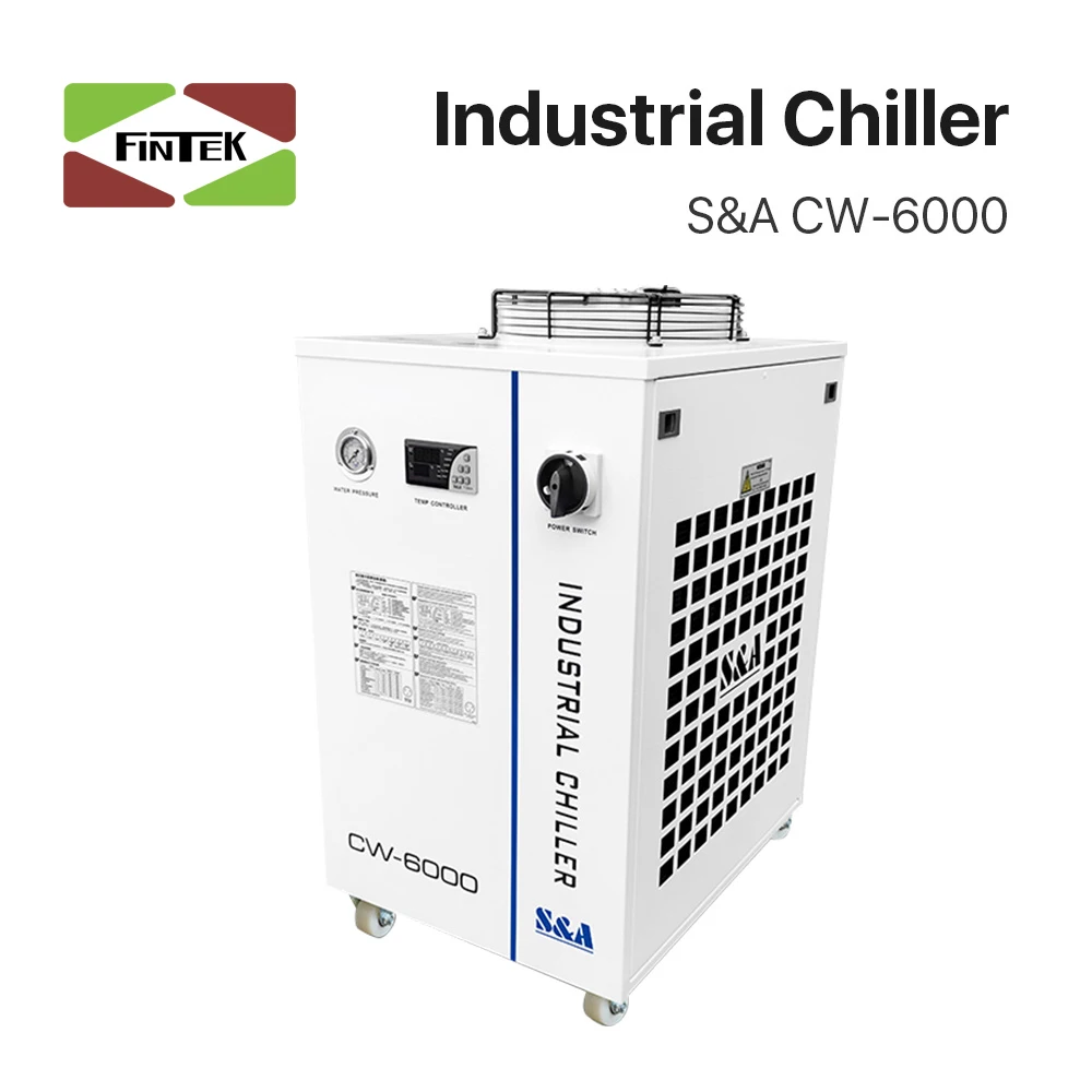 Original S&A Industrial Chiller CW-6000 70L/min Flow R-410a Refriferant 50/60Hz for Machine Water Colling System