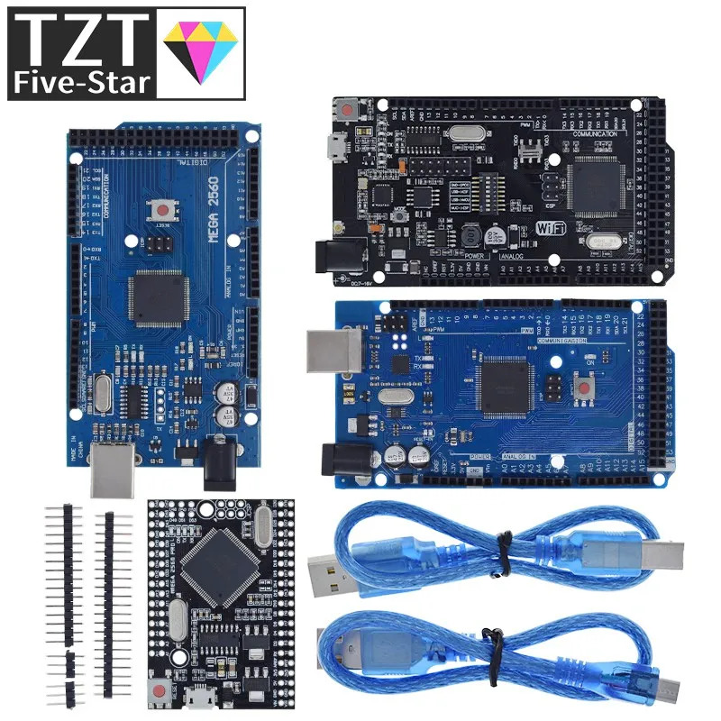 Чип Mega2560 ATMEGA16U2 / Pro Mini MEGA 2560 Mega + WiFi R3 ATmega2560 CH340G для Arduino UNO макетная плата WeMos ESP8266 |