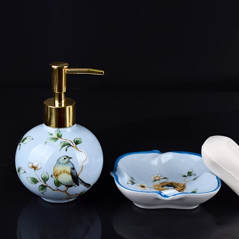 

WHYOU керамический Европейский набор аксессуаров для ванной комнаты, диспенсеры для жидкого мыла, украшение для дома, свадебный подарок на де...