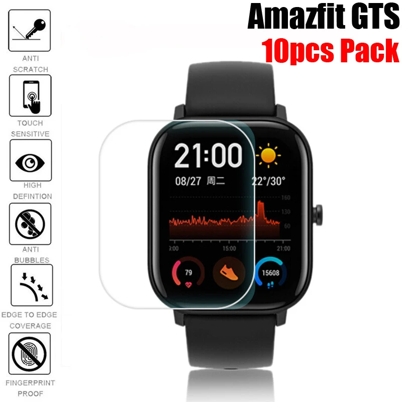 10PCS for xiaomi Huami Amazfit GTS Screen protector smart watch soft TPU Ultra Thin HD screen film | Smart Accessories