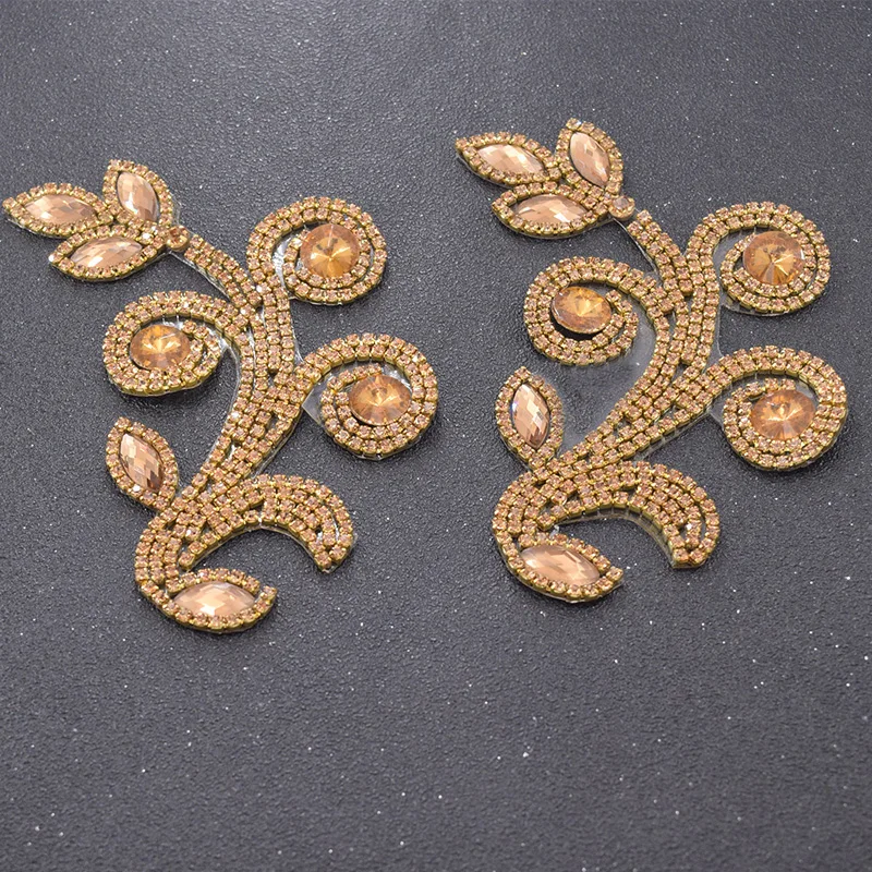 Аппликация для невесты 30 шт./лот переводной светлый топаз страз цветочные