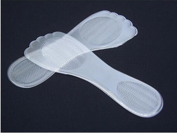 1Pair Cushion Insole Shoe Anti Slip Foot Feet Pad Transparent High Heel Silicone Gel eykosi round shaped foot heel anti abrasion silica gel massage insole cushion