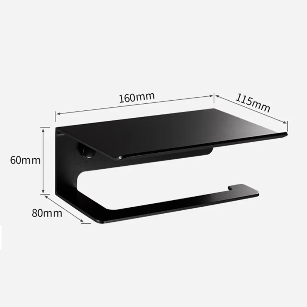 

High Quality Bathroom Roll Holder Stainless Steel Mobile Phone Paper Towel Holder Toilet Paper Holder