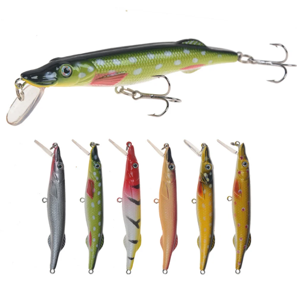 Рыболовная приманка LEO Bass 1 шт. для щуки Minnow 8 5 см 6 г Jerkbait плавающие воблеры Crankbait