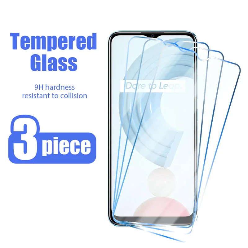 Vidrio templado de 3 piezas para Realme XT C3 GT neo C11 C17 C21 X50M X2 Pro 5G, protector de pantalla para Realme 7 8 Pro 6 5G 6i X7 7i, vidrio templado-0