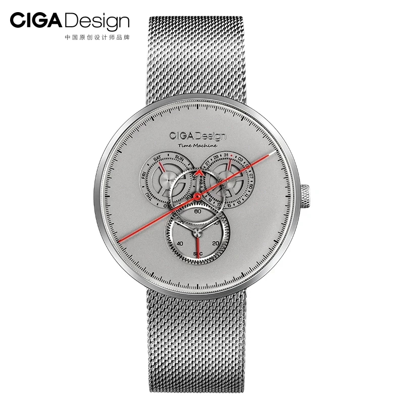 Часы CIGA DESIGN I Series кварцевые мужские с ремешком из нержавеющей стали|Кварцевые