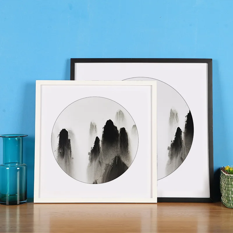 Большой размер современный дизайн квадратная фоторамка настенная из цельного