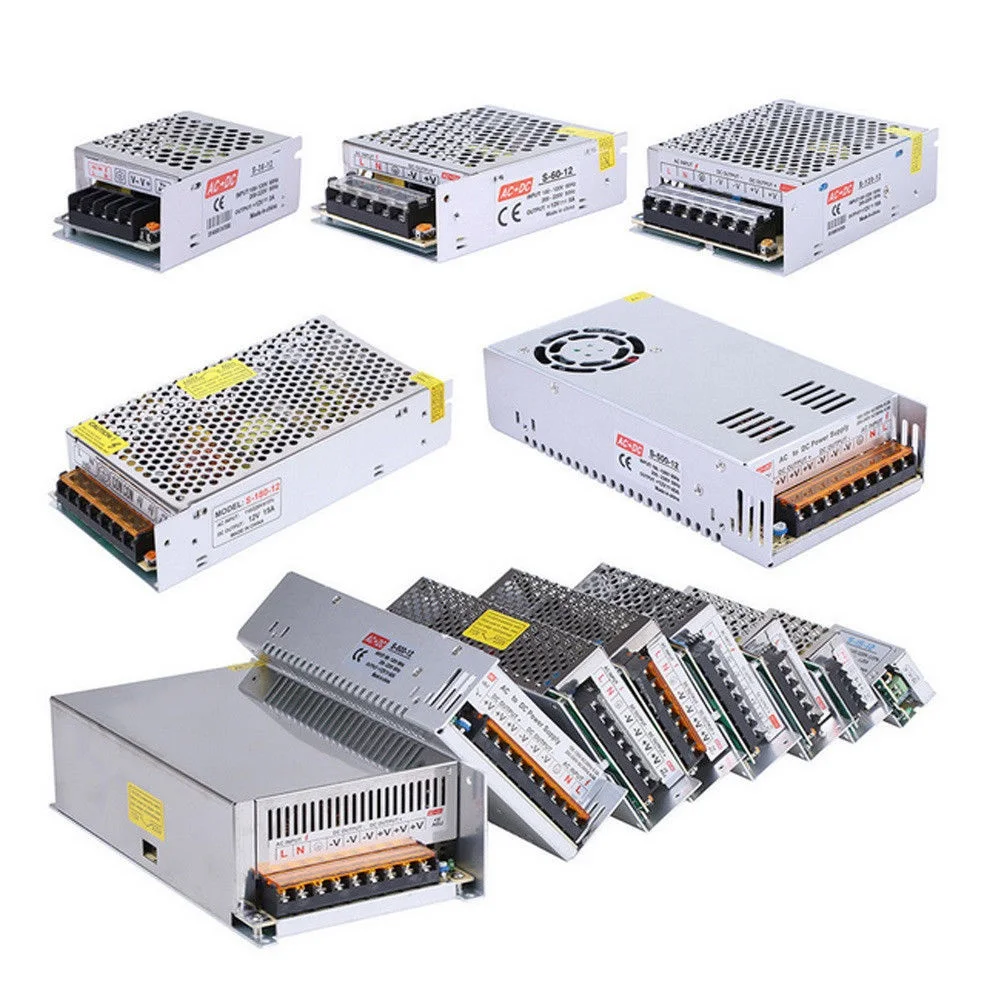 Универсальный импульсный Светодиодный источник питания трансформатор 5 В 12 24