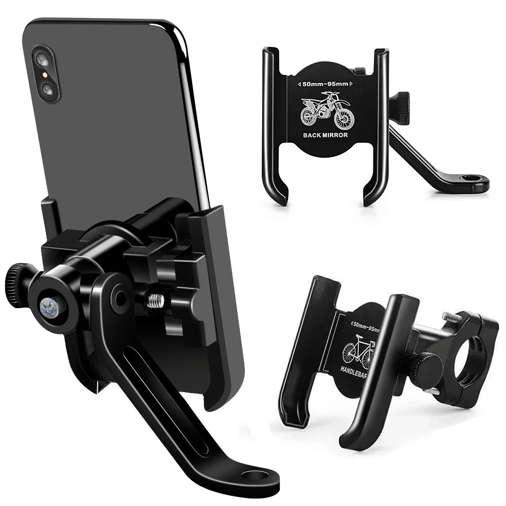 aluminum alloy motorcycle bike phone holder bicycle gps bracket bike support clip mirror bicycle handlebar mobile phone holder free global shipping