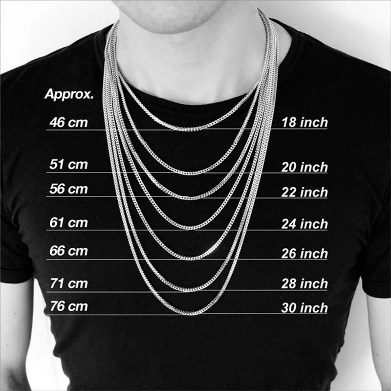

Punk Stainless Steel Necklace for Men Women Curb Cuban Link Chain Chokers Vintage Black Gold Tone Solid Metal