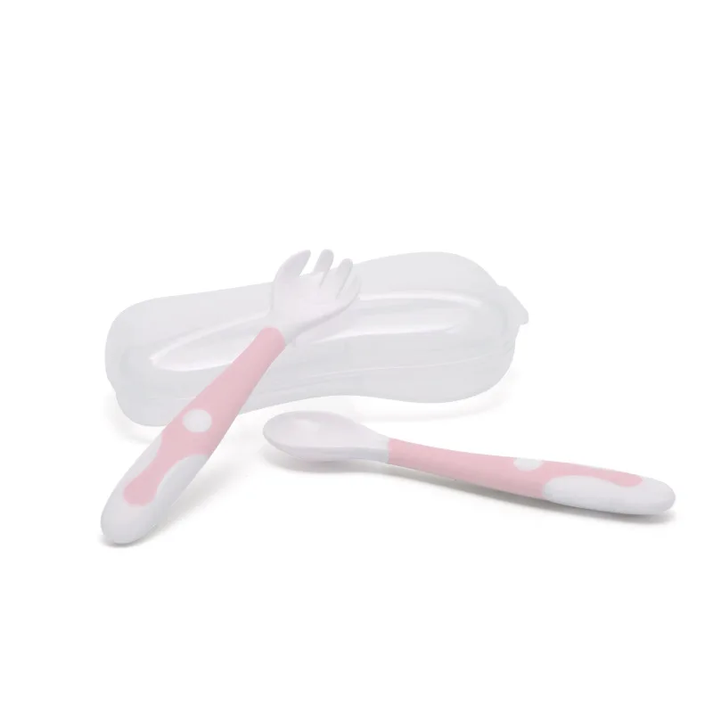 

Twist spoon fork infant feeding tableware set complementary food spoon baby feeding spoon set