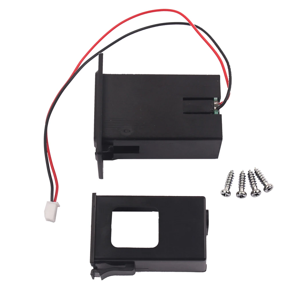 

9V Battery Case Holder Cover Box with Wire 4 Screws Replacement Part for