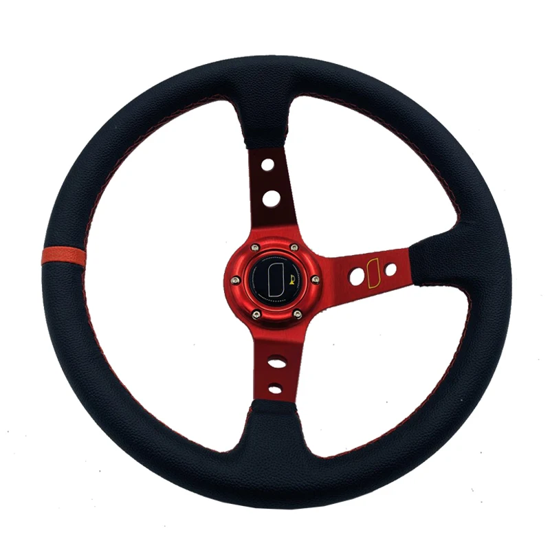 6-болтовое алюминиевое гоночное рулевое колесо 350 мм 14-дюймовое глубокое