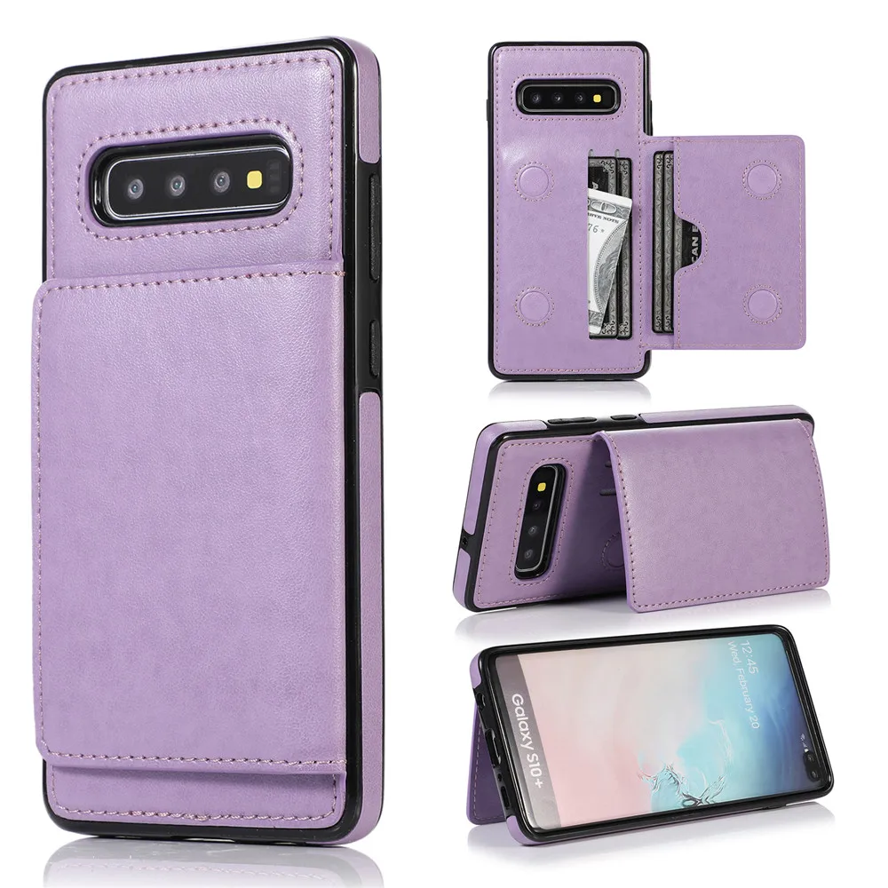 Purple ZhiYue BJ Чехол-кошелек для samsung Note 10, 9, 8, S10, S9, S8 Plus+, магнитный держатель для карт, Роскошный Кожаный противоударный защитный чехол-подставка - Цвет: Purple ZhiYue BJ