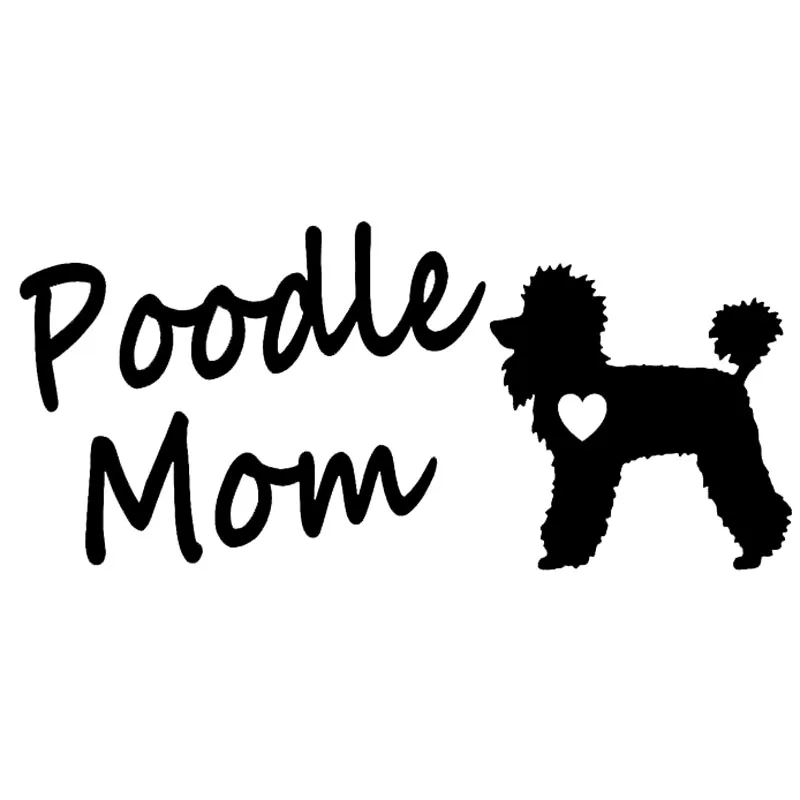 

Poodle Mom Dog Sweet and Lovely Car Sticker Creative PVC Body Decoration Cars Accessory Fashion Waterproof Sunscreen Decal